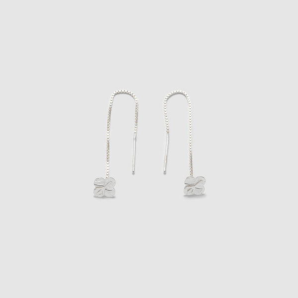 Algiz Chain Clover Earrings - The 4 Harts