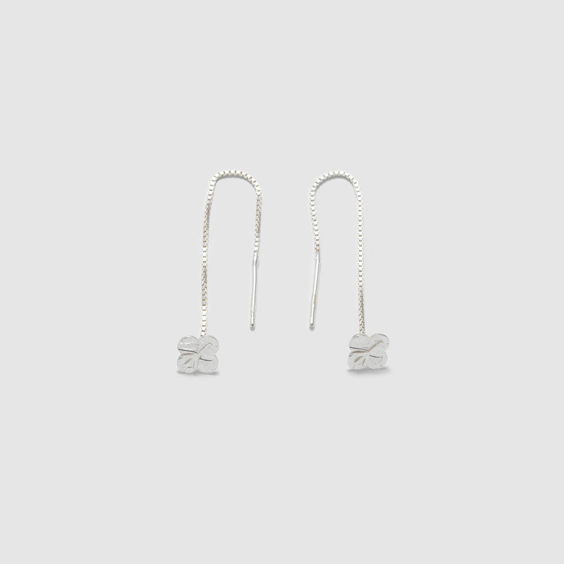 Algiz Chain Clover Earrings - The 4 Harts